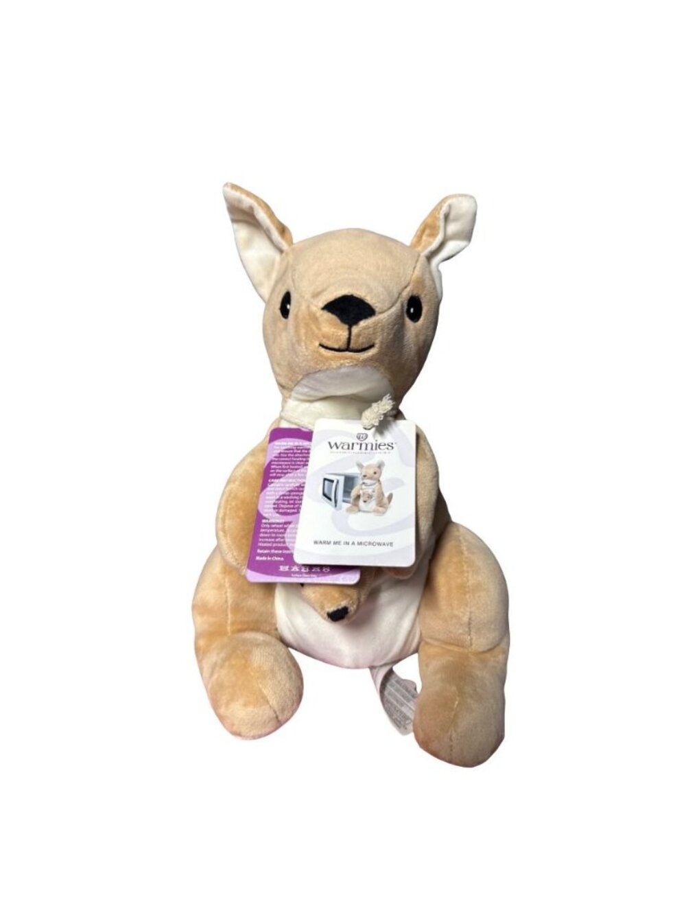 Warmies Microwavable Plush Kangaroo With Joey - Heat Therapy Stuffed Animal